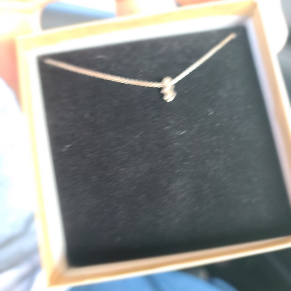 Per label,  Necklace 925 Sterling silver plated 16 - Picture 1 of 3